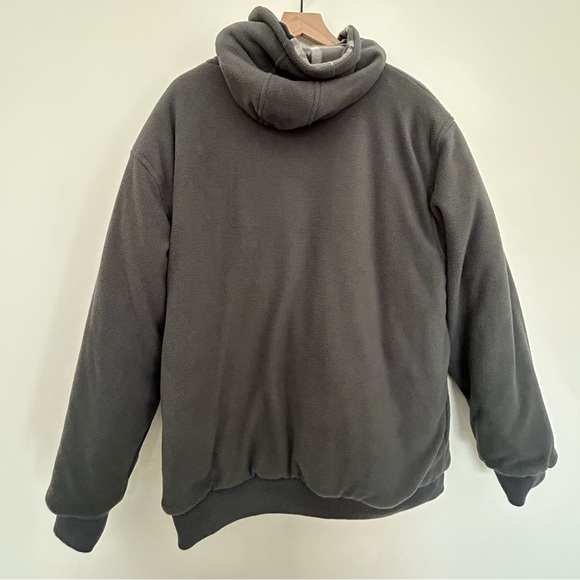 Reversible Heavy Thick Flannel Plaid Jacket Sherpa Fleece Lined Hoodie Size: XL - Picture 8 of 9